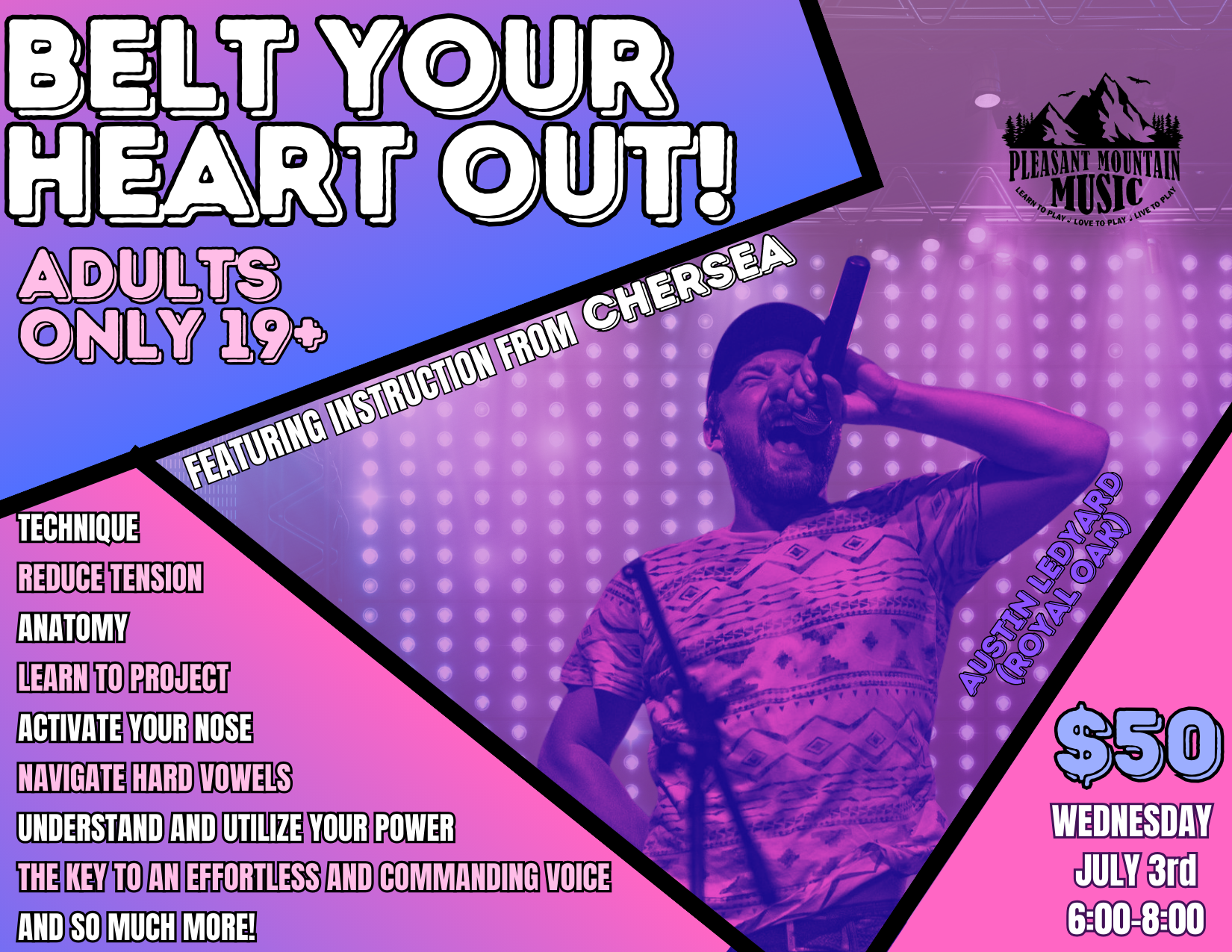 Belt Your Heart Out: Adult Intermediate Voice Clinic